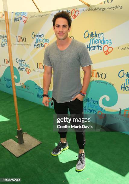 Actor Michael Trevino attends the Children Mending Hearts 6th Annual Fundraiser "Empathy Rocks: A Spring Into Summer Bash" at a private residence on...