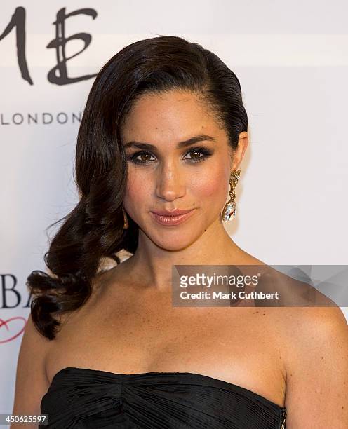Meghan Markle attends the London Global Gift Gala at ME Hotel on November 19, 2013 in London, England.