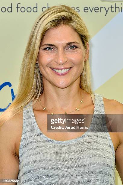 Gabrielle Reece arrives at Children Mending Hearts' 6th Annual Fundraiser 'Empathy Rocks: A Spring Into Summer Bash' on June 14, 2014 in Beverly...