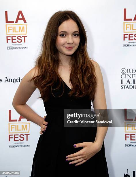 Actress Gina Piersanti attends the premiere of "Uncertain Terms" during the 2014 Los Angeles Film Festival at Regal Cinemas L.A. Live on June 14,...