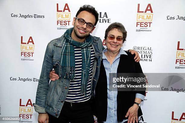 Director/writer Nathan Silver and actress Cindy Silver attend the premiere of "Uncertain Terms" during the 2014 Los Angeles Film Festival at Regal...