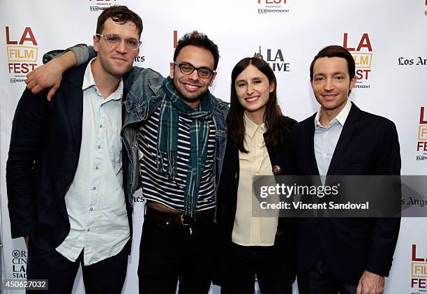 Director/writer Nathan Silver and guests attend the premiere of "Uncertain Terms" during the 2014 Los Angeles Film Festival at Regal Cinemas L.A....