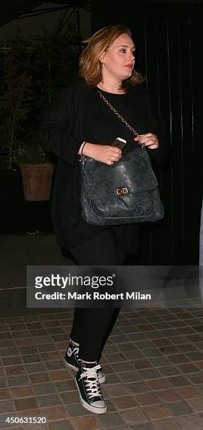 Adele at the Chiltern Firehouse on June 14, 2014 in London, England.