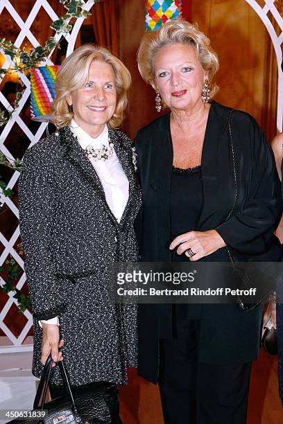 Miss Alain Flammarion and Princess Beatrice de Bourbon Siciles attend 'Les Puits du Desert' Charity Gala at Cercle des Armees on November 19, 2013 in...