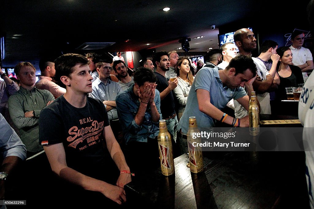 Football Fans Watch The First England Game Of The World Cup