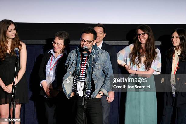 Director/writer Nathan Silver speaks onstage at the premiere of "Uncertain Terms" during the 2014 Los Angeles Film Festival at Regal Cinemas L.A....