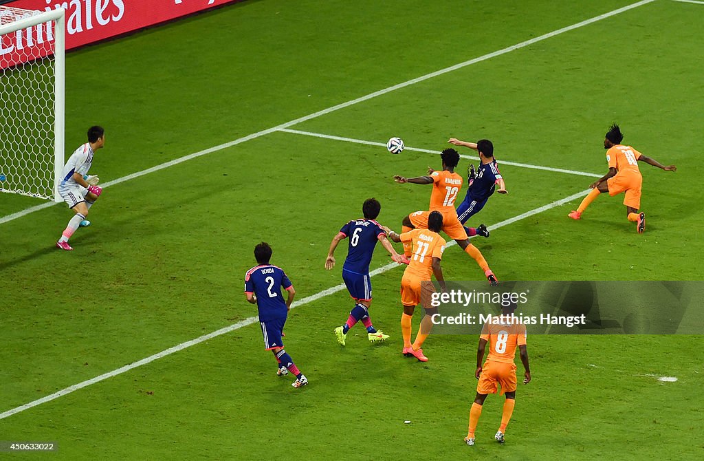 Cote D'Ivoire v Japan: Group C - 2014 FIFA World Cup Brazil