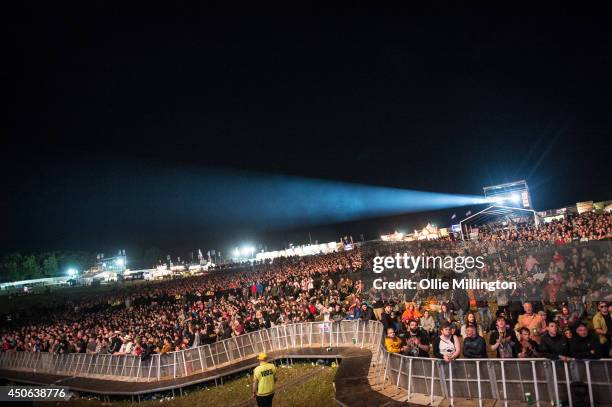 Football fans watch the opening England game of the 2014 FIFA World Cup against Italy at the games biggest broadcast site in the UK after Linkin Park...