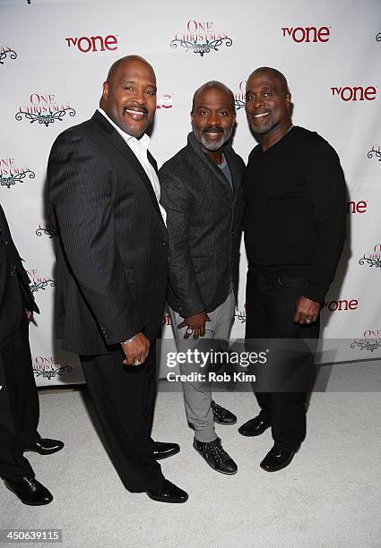 Marvin Winans, BeBe Winans and Carvin Winans attend TV One's One Christmas Holiday Variety Special on November 19, 2013 in Washington, DC.