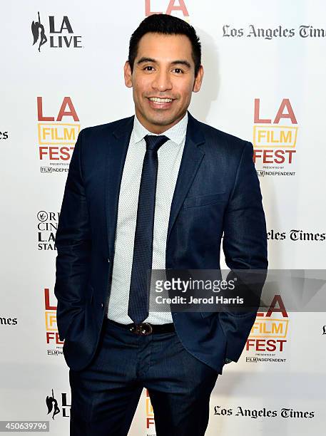 Actor Eloy Mendez attends the premiere of "Lake Los Angeles" during the 2014 Los Angeles Film Festival at Regal Cinemas L.A. Live on June 14, 2014 in...