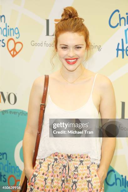 Holland Roden arrives at the Children Mending Hearts's 6th Annual Fundraiser "Empathy Rocks: A Spring Into Summer Bash" held at a private residence...