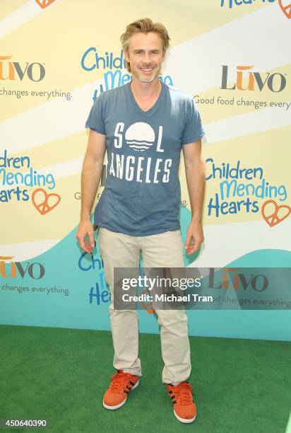 Sam Trammell arrives at the Children Mending Hearts's 6th Annual Fundraiser "Empathy Rocks: A Spring Into Summer Bash" held at a private residence on...