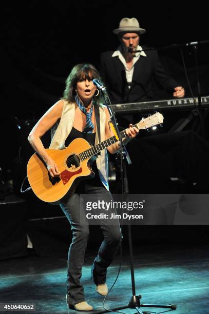 Chrissie Hynde performs live on stage for James Lavelle's Meltdown at the Royal Festival Hall on June 14, 2014 in London, United Kingdom.