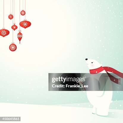 Polar Bear & Decorations Polar Bear & Decorations