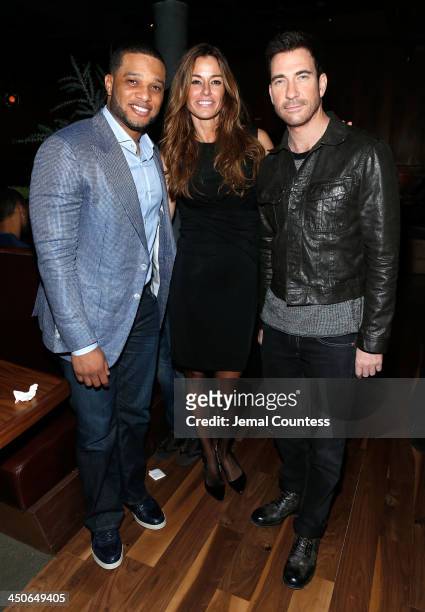 New York Yankee Robinson Cano, media personality Kelly Bensimon and actor Dylan McDermott attend the Baron Tequila Launch Party at Butter Restaurant...