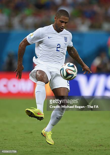 Glen Johnson of England in action during the 2014 FIFA World Cup Brazil Group D match between England and Italy at Arena Amazonia on June 14, 2014 in...