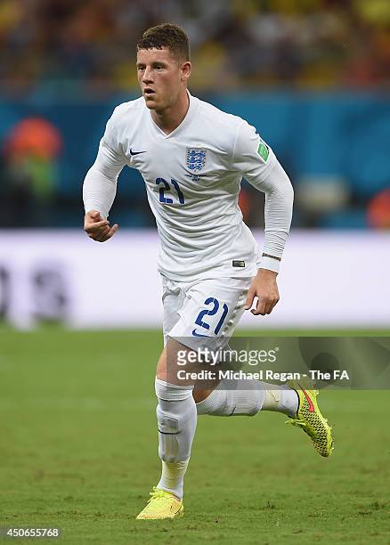 Ross Barkley of England in action during the 2014 FIFA World Cup Brazil Group D match between England and Italy at Arena Amazonia on June 14, 2014 in...