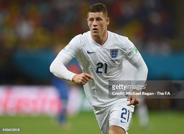 Ross Barkley of England in action during the 2014 FIFA World Cup Brazil Group D match between England and Italy at Arena Amazonia on June 14, 2014 in...