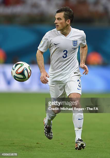 Leighton Baines of England in action during the 2014 FIFA World Cup Brazil Group D match between England and Italy at Arena Amazonia on June 14, 2014...