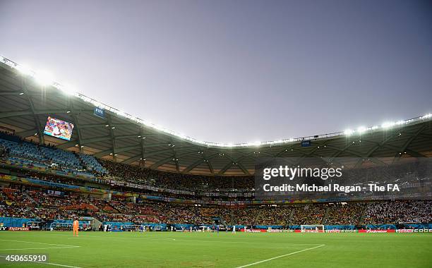 General view of the stadium during the 2014 FIFA World Cup Brazil Group D match between England and Italy at Arena Amazonia on June 14, 2014 in...