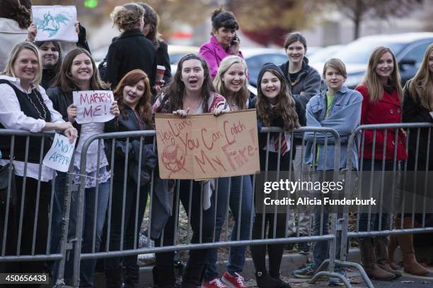 View of fans at The "Hunger Games: Catching Fire" Knoxville Screening at Regal Pinnacle Stadium 18 on November 19, 2013 in Knoxville, Tennessee.