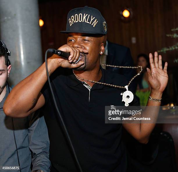 Rapper Memphis Bleek performs at the Baron Tequila Launch Party at Butter Restaurant on November 19, 2013 in New York City.