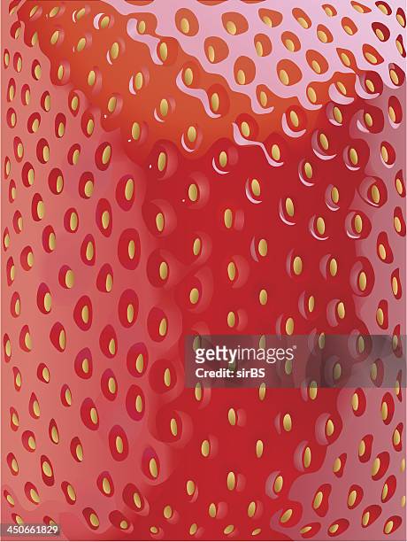 strawberry's texture - strawberry texture stock illustrations