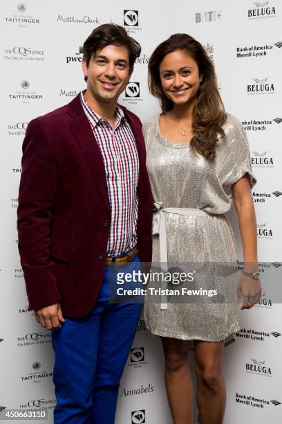 Adam Garcia and Nathalia Chubin Norman arrive at the Baltic Bar and Restaurant ahead of The Old Vic's Clarence Darrow Final Night Gala on June 15,...