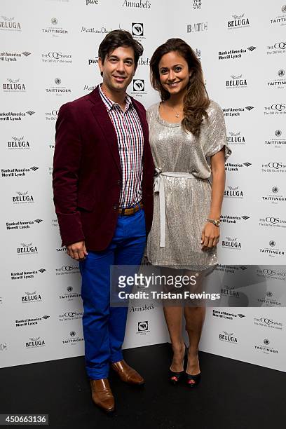 Adam Garcia and Nathalia Chubin Norman arrive at the Baltic Bar and Restaurant ahead of The Old Vic's Clarence Darrow Final Night Gala on June 15,...
