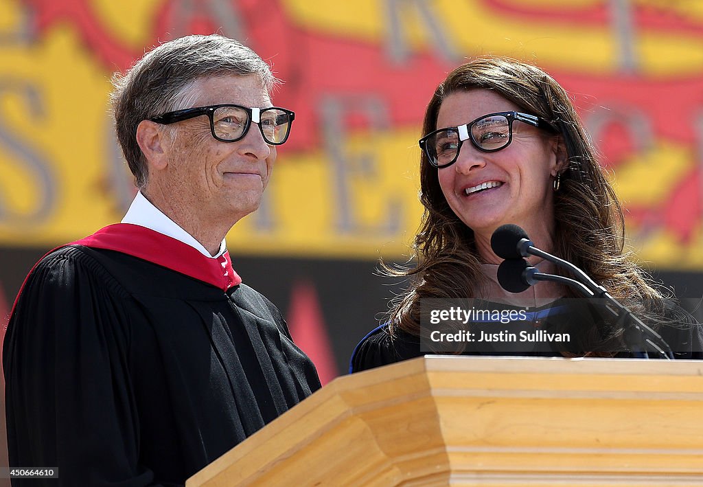 Bill And Melinda Gates Give Commencement Address At Stanford University