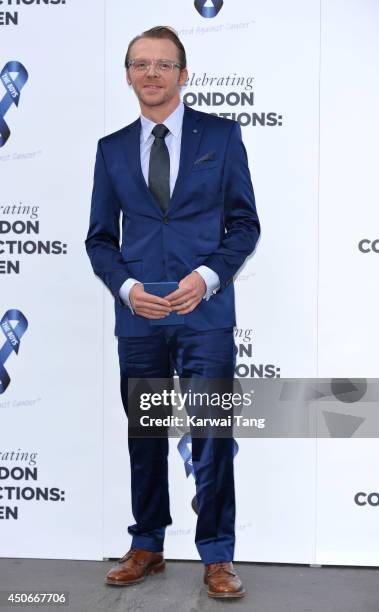 Simon Pegg attends the One For The Boys charity ball during the London Collections: Men SS15 on June 15, 2014 in London, England.