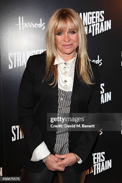 Jo Wood attends an after party following the press night performance of "Strangers On A Train" at the Cafe de Paris on November 19, 2013 in London,...
