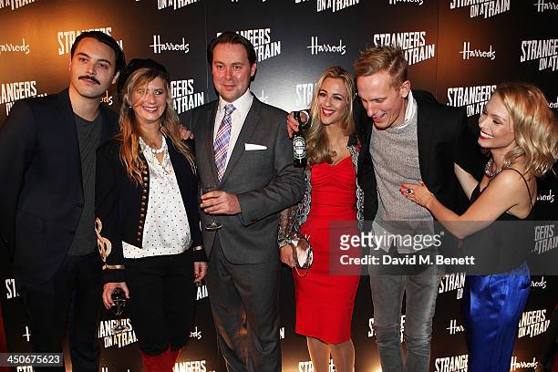 Jack Huston, Imogen Stubbs, Christian McKay, Miranda Raison, Laurence Fox and Myanna Buring attend an after party following the press night...
