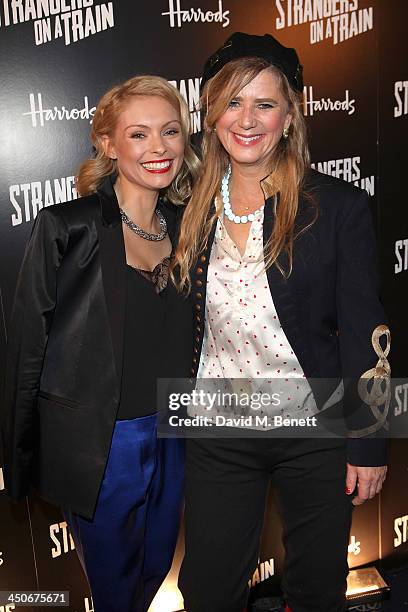 Myanna Buring and Imogen Stubbs attend an after party following the press night performance of "Strangers On A Train" at the Cafe de Paris on...