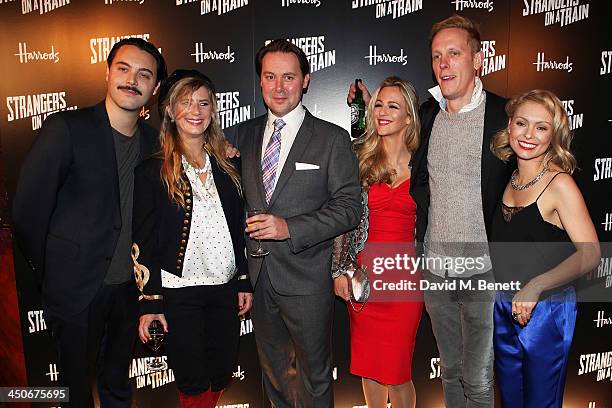 Jack Huston, Imogen Stubbs, Christian McKay, Miranda Raison, Laurence Fox and Myanna Buring attend an after party following the press night...