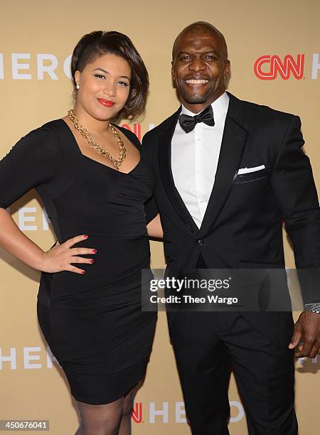 Azriel Crews and Terry Crews attend 2013 CNN Heroes: An All Star Tribute at The American Museum of Natural History on November 19, 2013 in New York...