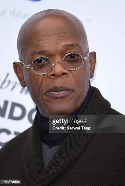 Samuel L Jackson attends the One For The Boys charity ball during the London Collections: Men SS15 on June 15, 2014 in London, England.