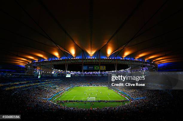 General view of the stadium during the 2014 FIFA World Cup Brazil Group F match between Argentina and Bosnia-Herzegovina at Maracana on June 15, 2014...