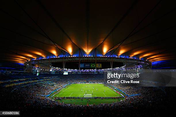 General view of the stadium during the 2014 FIFA World Cup Brazil Group F match between Argentina and Bosnia-Herzegovina at Maracana on June 15, 2014...
