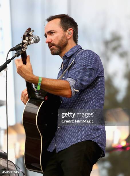James Mercer of Broken Bells performs at Which Stage during day 4 of the 2014 Bonnaroo Arts And Music Festival on June 15, 2014 in Manchester,...
