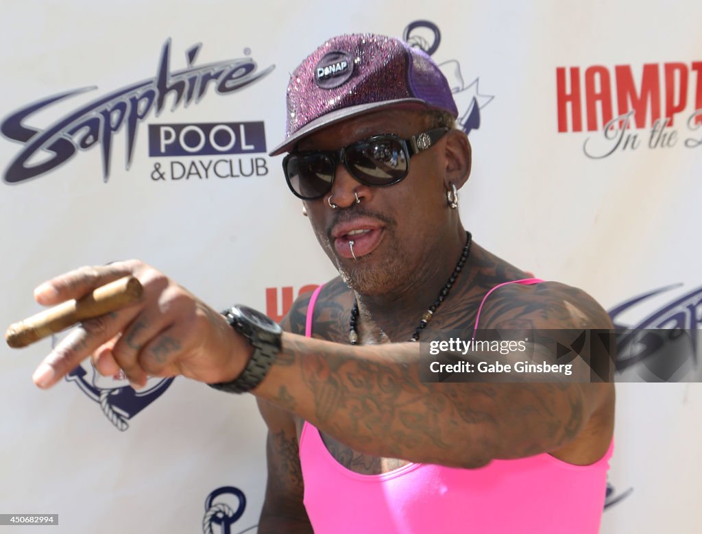 Dennis Rodman At Sapphire Pool & Day Club