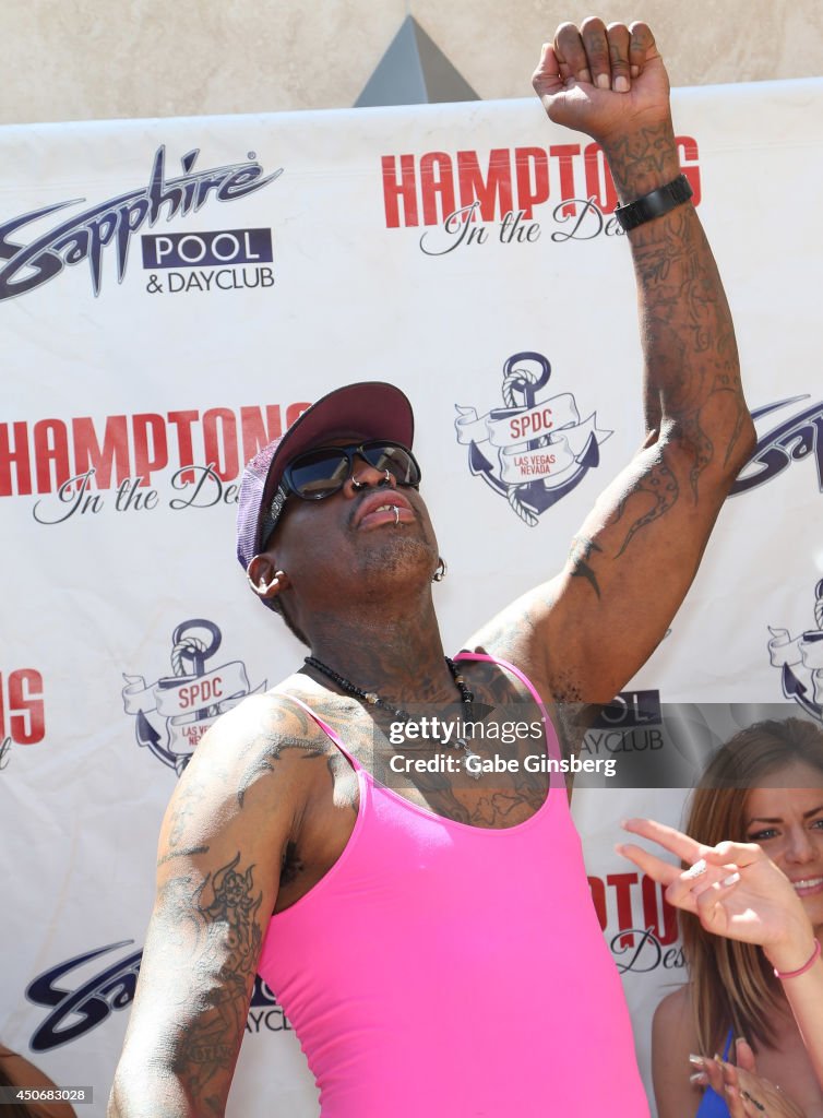 Dennis Rodman At Sapphire Pool & Day Club