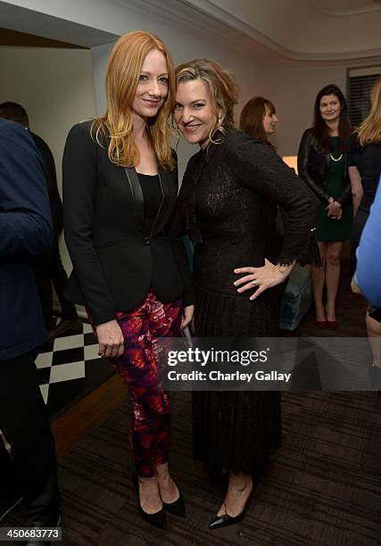 Actress Judy Greer and Vanity Fair West Coast Editor Krista Smith attend the launch celebration of the Banana Republic L'Wren Scott Collection hosted...