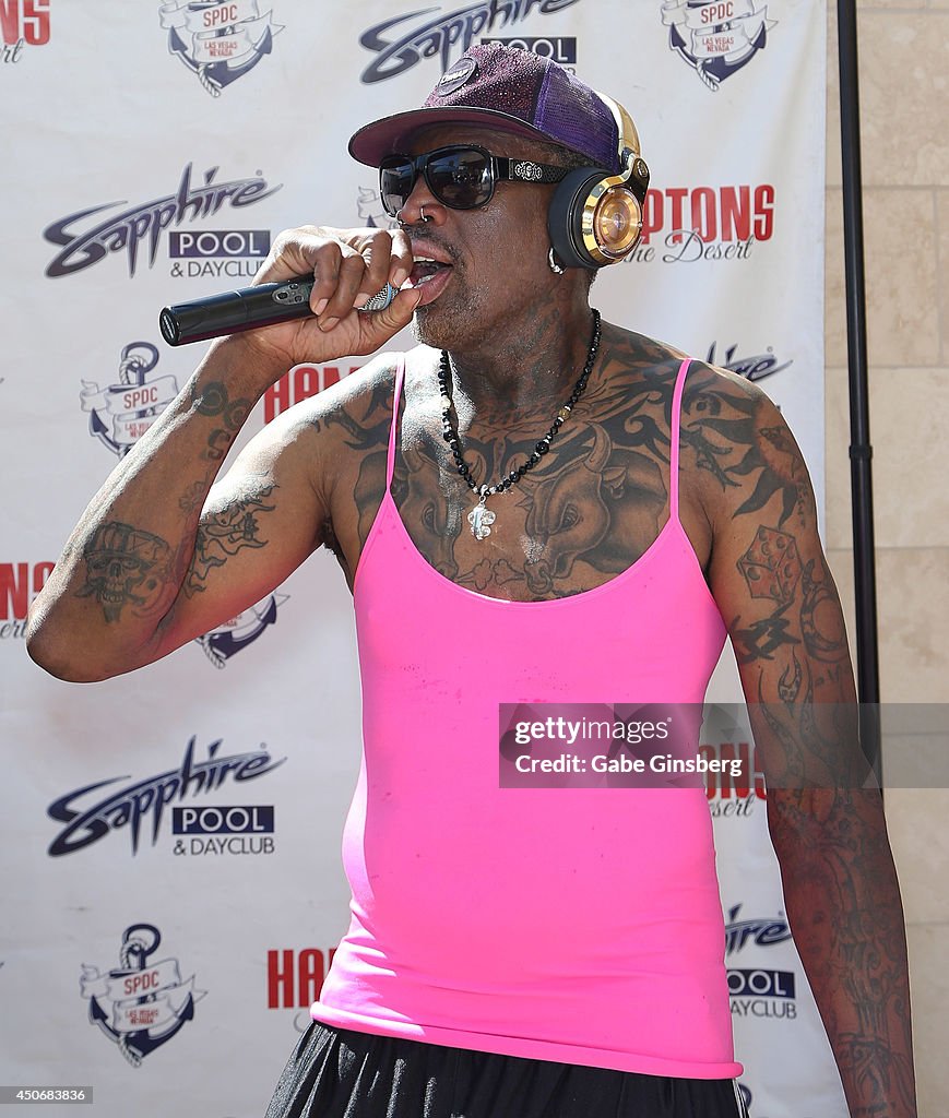 Dennis Rodman At Sapphire Pool & Day Club