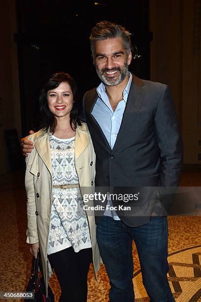 Francois Vincentelli and Alice Dufour attend the Sushi Shop Launches New Menu By Joel Robuchon - Photo Call At Le Mini Palais on November 19, 2013 in...