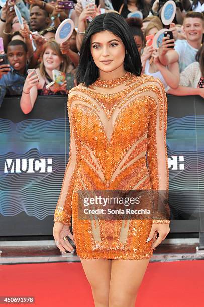 Kylie Jenner arrives at the 2014 MuchMusic Video Awards at MuchMusic HQ on June 15, 2014 in Toronto, Canada.