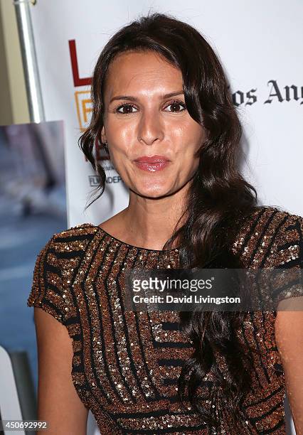 Actress Elisha Skorman attends the 2014 Los Angeles Film Festival screening of "Man from Reno" at Regal Cinemas L.A. Live on June 15, 2014 in Los...