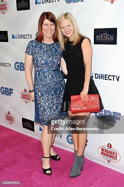 Actresses Kate Flannery and Arden Myrin arrive at the Los Angeles premiere of "G.B.F." at Chinese 6 Theater in Hollywood on November 19, 2013 in...