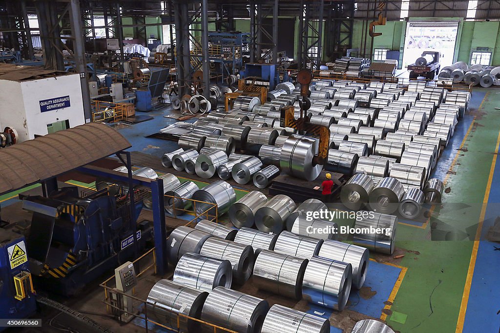 Operations Inside Uttam Galva Steels' Manufacturing Facilities As Parent Company ArcelorMittal Welcomes China Steel Market