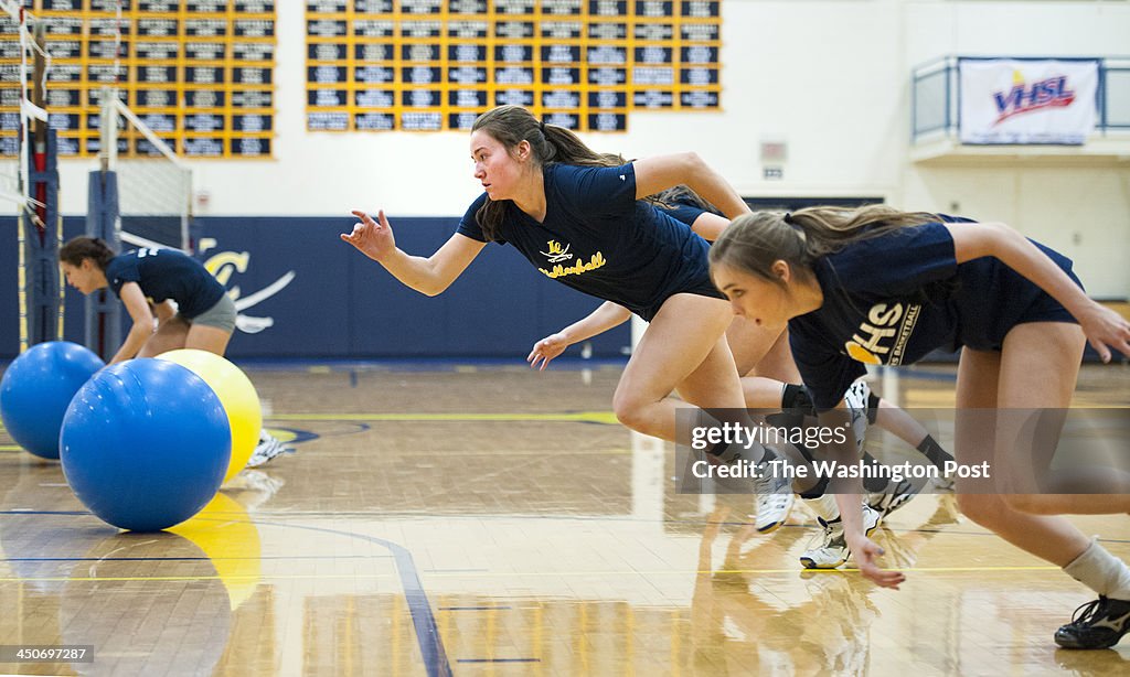 Loudoun County volleyball team has won five state titles in the last six years their success is due in part to their intense practice structure and extensive study of their opponents